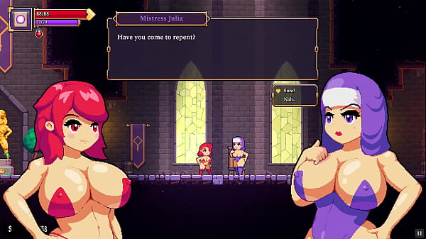 Scarlet Maiden [Hentai game PornPlay] Ep.2 Gloryhole and futanari blowjob in the caves